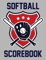 Softball Scorebook: 100 Scorecards For Softball Games