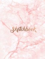 Sketchbook: Marble cover, sketchbook for Drawing, Coloring, Sketching and Doodling, 8.5 x 11 110 pages