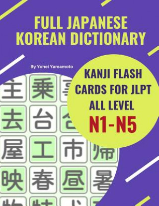 Full Japanese Korean Dictionary Kanji Flash Cards for JLPT All Level N1-N5: Easy and quick way to remember complete Kanji for JLPT N5, N4, N3, N2 and