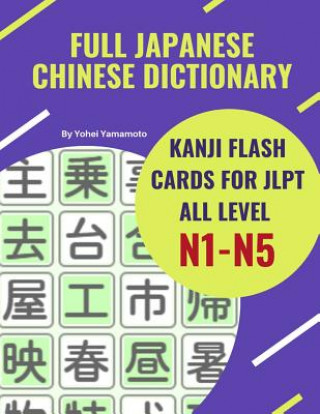 Full Japanese Chinese Dictionary Kanji Flash Cards for JLPT All Level N1-N5: Easy and quick way to remember complete Kanji for JLPT N5, N4, N3, N2 and