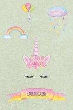 Hausaufgaben: Heft mit zauberhaftem Einhorn-Motiv