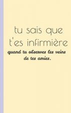 tu sais que t'es une infirmiere quand tu observe les veins de tes amies: carnet d'infirmiere pour prise note 5x8 (12.7x20.32 CM) 100 pages