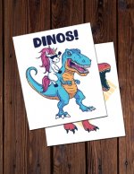Dinos!: Fun Dinosaur Holiday Coloring Book * 8.5
