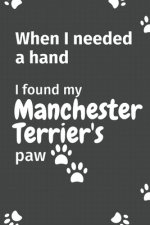 When I needed a hand, I found my Manchester Terrier's paw: For Manchester Terrier Puppy Fans
