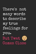 There's not many words to describe how I feel about you but twat comes close.: This book belongs to the twat I love funny valentines gift.