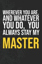 Wherever you are, And whatever you do, You always Stay My Master