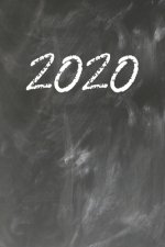 Grand Fantasy Designs: 2020 Kreide auf dunkler Tafel - Tagesplaner 15,24 x 22,86