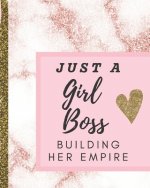 Just A Girl Boss Building Her Empire: Pink Marble Design Entrepreneurs - Girl Boss - Coffee Shop Creative Types - Empire Builders - Small Business - M