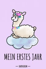 Mein erstes Jahr Babyalbum: Alpaka / Lama Kawaii Babybuch zum Eintragen für Mädchen. Babytagebuch mit Erinnerungen zum Ausfüllen fürs erste gemein