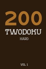 200 Twodoku Hard Vol 1: Two overlapping Sudoku, puzzle booklet, 2 puzzles per page