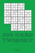 200 Hard Twodoku Vol 1: Two overlapping Sudoku, puzzle booklet, 2 puzzles per page