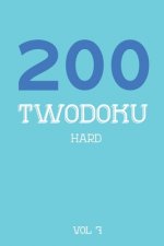 200 Twodoku Hard Vol 7: Two overlapping Sudoku, puzzle booklet, 2 puzzles per page