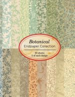 Botanical Endpaper Collection: 20 sheets of vintage endpapers for bookbinding and other paper crafting projects