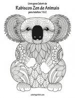 Livro para Colorir de Rabiscos Zen de Animais para Adultos 1 & 2