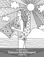 Livro para Colorir de Rabiscos Zen de Paisagens para Adultos