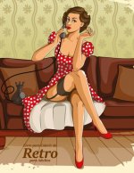 Livro para Colorir de Retro para Adultos