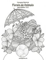 Livro para Colorir de Florais de Animais para Adultos 1 & 2