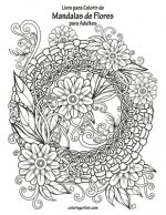 Livro para Colorir de Mandalas de Flores para Adultos