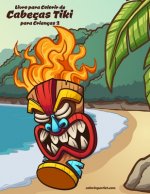 Livro para Colorir de Cabecas Tiki para Criancas 2