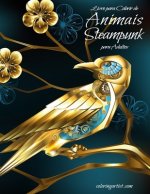 Livro para Colorir de Animais Steampunk para Adultos