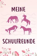 Meine Schulfreunde: Das Einhorn Freundebuch für Mädchen zum eintragen für Schule / Grundschule DIN A5 40+ Freunde