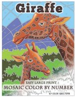 Giraffe Large Print Mosaic Color By Number