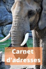 Carnet d'adresses: Répertoire téléphonique alphabétique éléphant animaux sauvages d'Afrique
