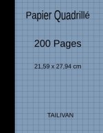 Papier Quadrillé 200 Pages 21,59 x 27,94 cm