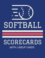 Softball Scorecards With Lineup Cards: 50 Scoring Sheets For Baseball and Softball Games (8.5x11)