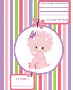 Classic Primary Composition Book: Primary Composition Notebook Dinosaur Early Creative Writing Tablet Stripe Pattern