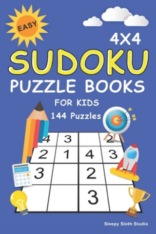 Easy Sudoku Puzzle Books For Kids: 100+ Sudoku Puzzles 4x4 Puzzle Grids with Very Easy, Easy & Medium - Mini Sudoku Books For Kids & Beginner (Sleepy