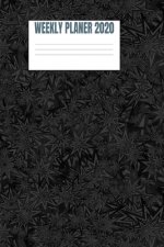 Weekly Planer 2020: Black Background - 6x9 - 53 Pages