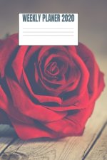 Weekly Planer 2020: Red Rose - 6x9 - 53 Pages