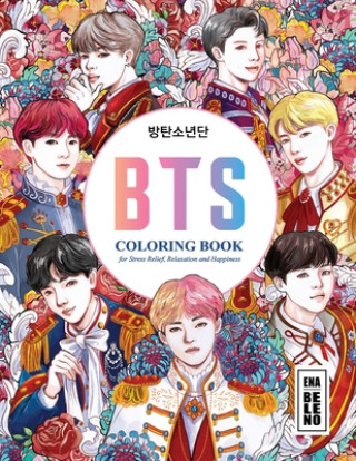 BTS Coloring Book for Stress Relief, Happiness and Relaxation: 방탄소년단 for ARMY and KPOP lovers Love Yourself Book 8.