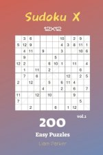 Sudoku X 12x12 - 200 Easy Puzzles vol.1