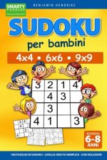 Sudoku per bambini 4x4 - 6x6 - 9x9 - 180 puzzles di Sudoku - Livello: molto semplice - con soluzioni