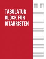 Tabulatur Block für Gitarristen: Tab Heft mit leeren Tabulaturlinien und Akkorddiagrammen
