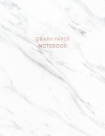 Graph Paper Notebook: Soft White Marble - 8.5 x 11 - 5 x 5 Squares per inch - 100 Quad Ruled Pages - Cute Graph Paper Composition Notebook f