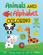 Alphabets and Animal: Coloring Book for Children (Large Print)