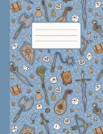 RPG Quest Composition Notebook: 100 College Ruled Pages & 20 Graph Pages with Table of Contents, Blue Cover