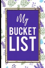 My Bucket List: Blue And Green Lavanda flower, gold frame Best Gift For Familie Members and any Occasions