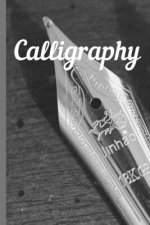 Calligraphy: Practice Workbook 6x9 50 paged calligraphy practice notebook exercise book - 25 pages of slant grid and 25 pages for c