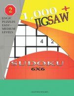 1,000 + sudoku jigsaw 6x6: Logic puzzles easy - medium levels