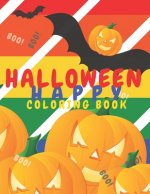 Happy Halloween Coloring Book: Pumpkins Jack-o'-lantern.Halloween Theme Images to Painting, (Printed On One Side-Safe For Markers)8.5'x11'128 Pages F