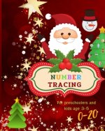 0-20 Number tracing for Preschoolers and kids Ages 3-5: Book for kindergarten.100 pages, size 8X10 inches . Tracing game and coloring pages . Lots of