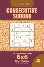 Consecutive Sudoku - 200 Easy to Normal Puzzles 6x6 (Volume 13)