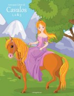 Livro para Colorir de Cavalos 1, 2 & 3