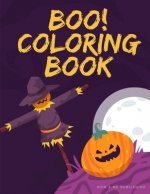 Boo! Coloring Book: Design for Kids with funny Witches, Vampires, Autumn Fairies, spooky ghosts in Halloween