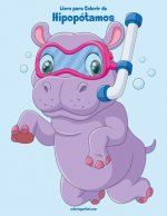 Livro para Colorir de Hipopotamos