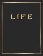 Life: Gold and Black Decorative Book - Perfect for Coffee Tables, End Tables, Bookshelves, Interior Design & Home Staging Ad